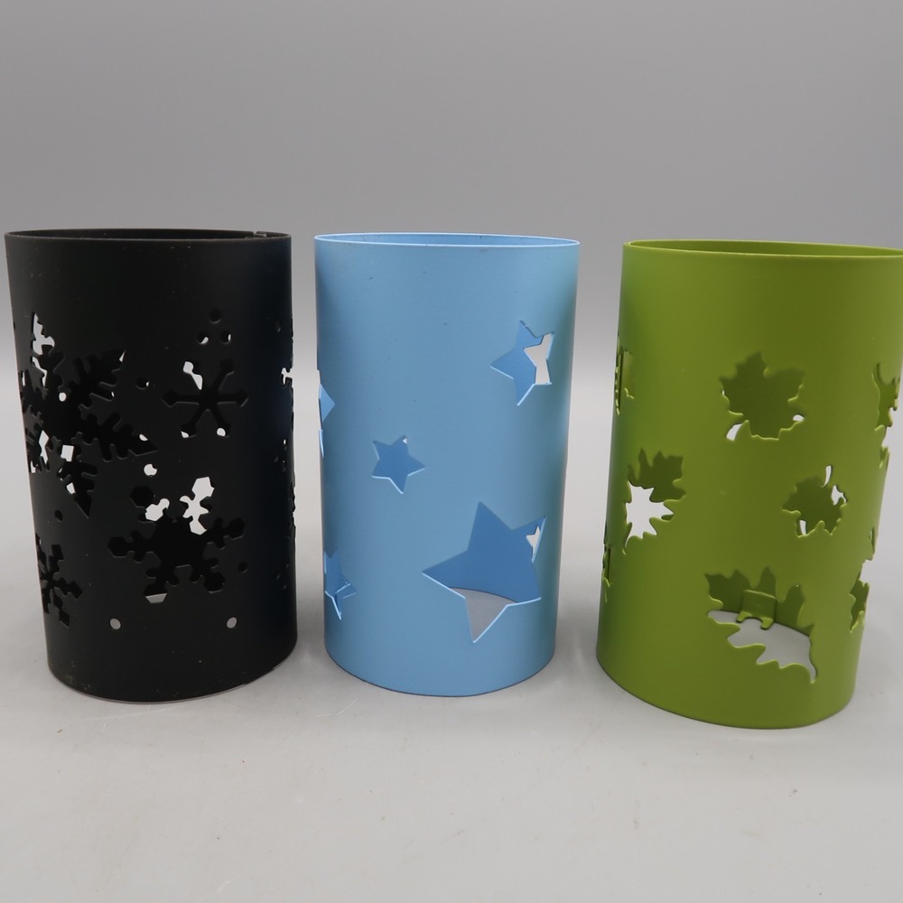 PartyLite P8726 "Change-O-Lantern Sleeve Set 3 Different Retired New Replacement